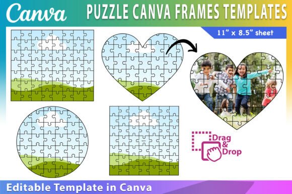 Download Puzzle Canva Frame Template - Template Collection