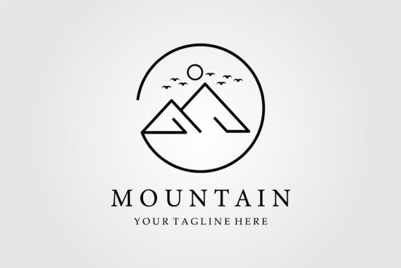 Download Mountain Logo Line Art, Icon and Symbol - Logo Collection