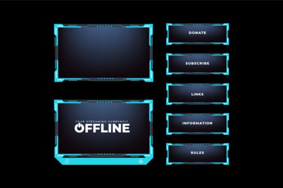 Download Live Streaming Overlay Template Vector - Template Collection