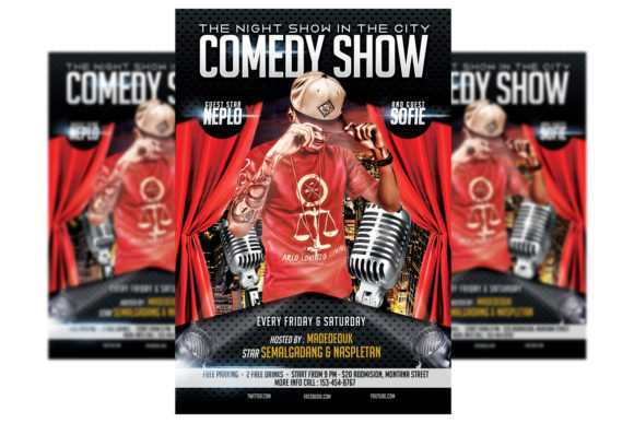 Download Comedy Show - Flyer Template - Template Collection