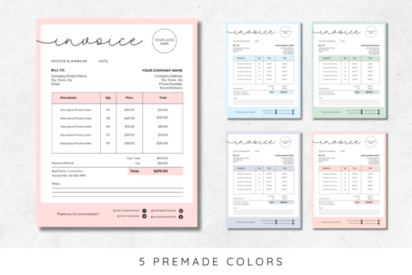 Download Customizable Business Invoice Template - Template Collection
