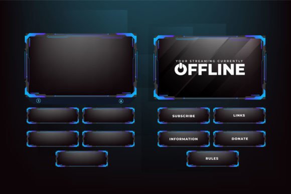 Download Live Gaming Panel Decoration Vector - Decor Collection