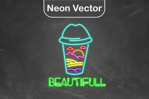 Download Neon Logo Vector - Cup Beautifull - Logo Collection