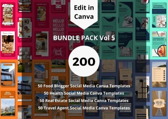 Download Social Media Canva Templates Bundle - Template Collection