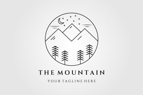 Download Mountain Logo Line Art, Icon and Symbol - Logo Collection