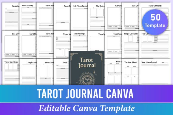 Download Editable Tarot Journal Canva Template - Template Collection