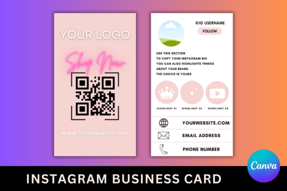 Download 2024 Instagram Business Card Template - Template Collection