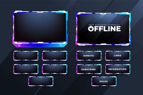Download Online Gaming Overlay Design Vector - Online gaming overlay Collection