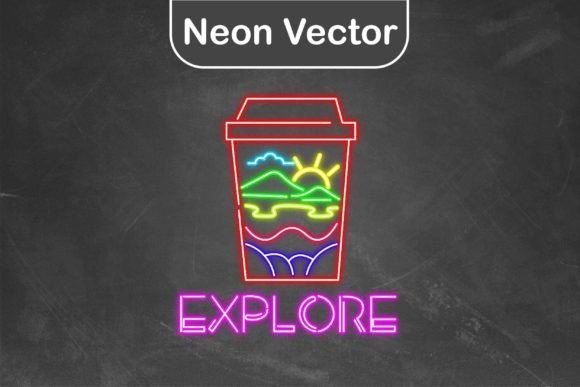 Download Neon Logo Vector - Cup Explore - Logo Collection