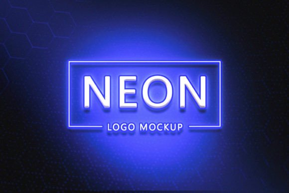 Download Neon Logo Mockup - Logo Collection