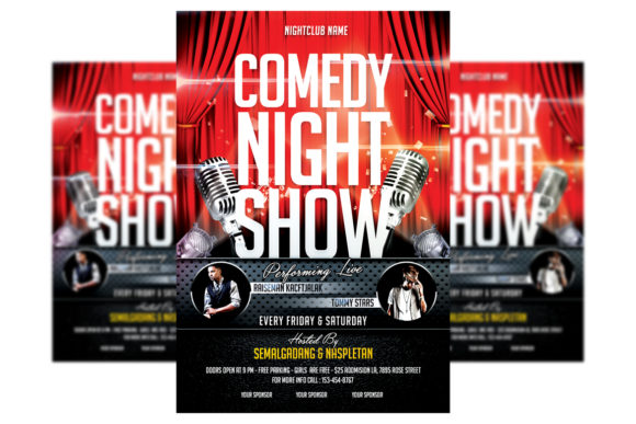 Download Comedy Show - Poster Template - Template Collection
