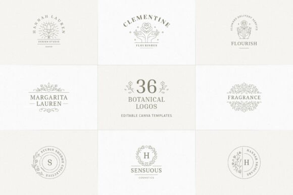 Download 36 Botanical Logo Templates | Canva - Logo Collection