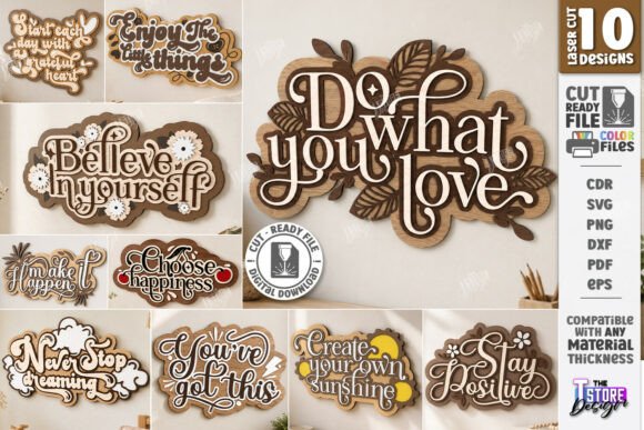 Download Inspirational Quote Wall Decor Laser Set - Decor Collection