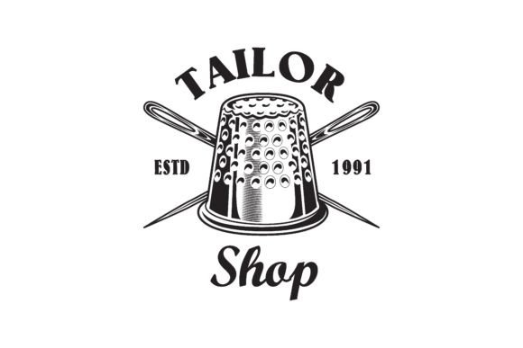 Download Vintage Sewing Tools Emblem Template for - Template Collection