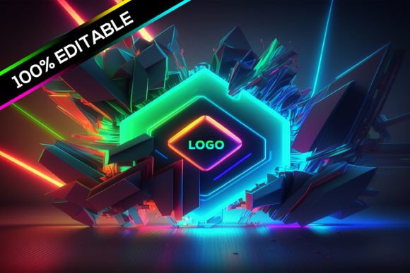 Download Neon Logo Mockup - Logo Collection