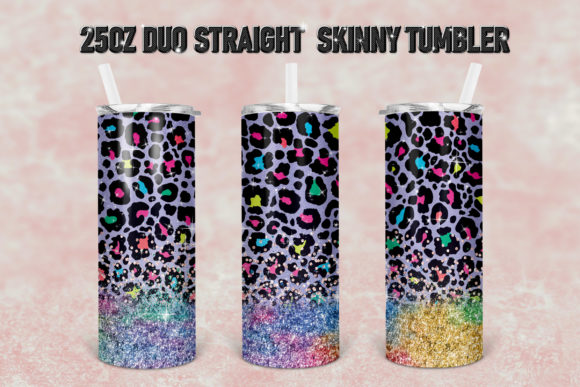 Download Foil Leopard 25oz Duo Skinny Tumbler 4 - Premium Bundle