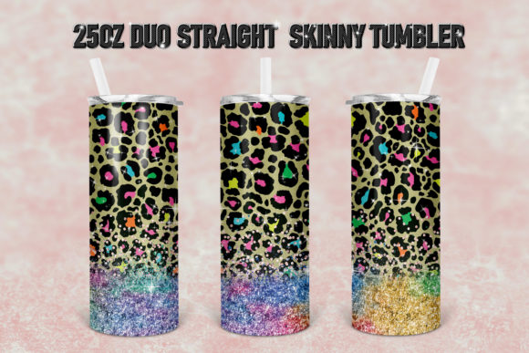 Download Foil Leopard 25oz Duo Skinny Tumbler 7 - Premium Bundle