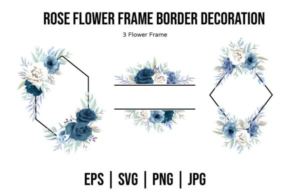 Download Rose Floral Frame Decoration Set - Decor Collection