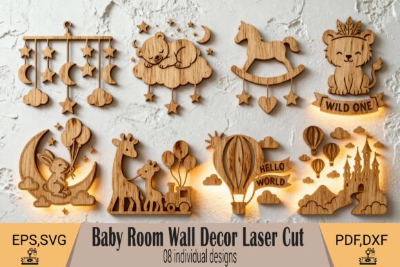 Download Nursery Wall Decor Laser Cut Bundle - Decor Collection