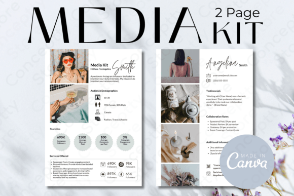Download Professional 2-Page Media Kit Template - Template Collection