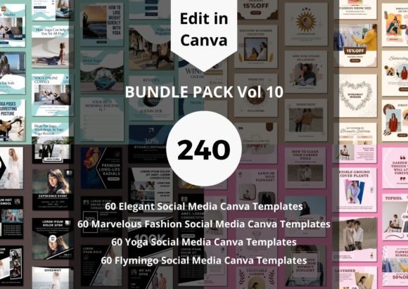 Download 240 Social Media Canva Templates Bundles - Template Collection