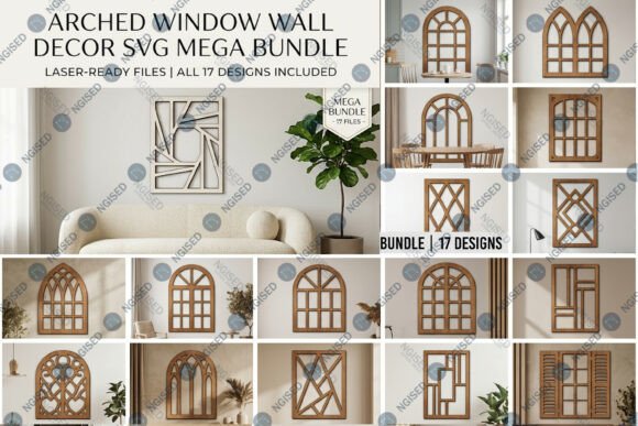 Download Arched Window Wall Decor SVG Mega Bundle - Decor Collection