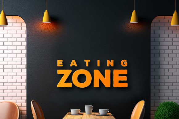 Download Eating Zone Sing Logo Mockup - Logo Collection