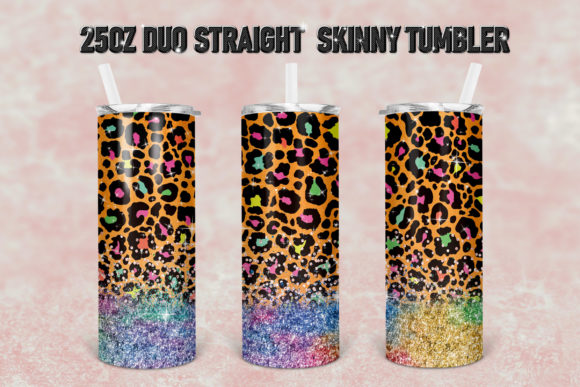 Download Foil Leopard 25oz Duo Skinny Tumbler 8 - Premium Bundle