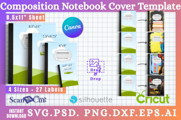 Download 15pc Composition Notebook Cover Template - Template Collection