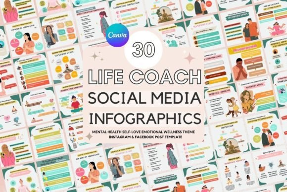 Download Life Coach Social Media Post Templates - Template Collection