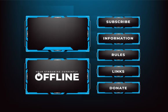 Download Modern Gaming Overlay Template Vector - Template Collection