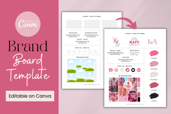 Download Brand Board Canva Template, Branding Kit - Template Collection