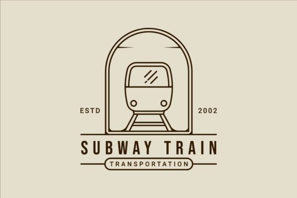 Download Subway Train Logo Line Art Vector Simple - Logo Collection