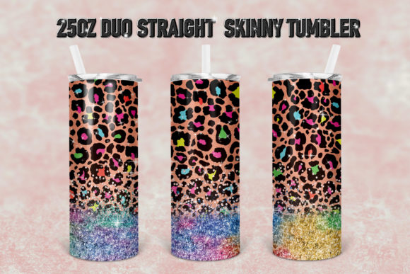 Download Foil Leopard 25oz Duo Skinny Tumbler 9 - Premium Bundle