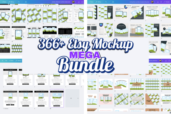 Download 300+ Canva Etsy Mockup Template Bundle - Template Collection